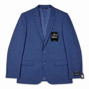 NWT Lineage Signature Collection Suit Jacket Blazer Mens 46R Blue Andrew Coat